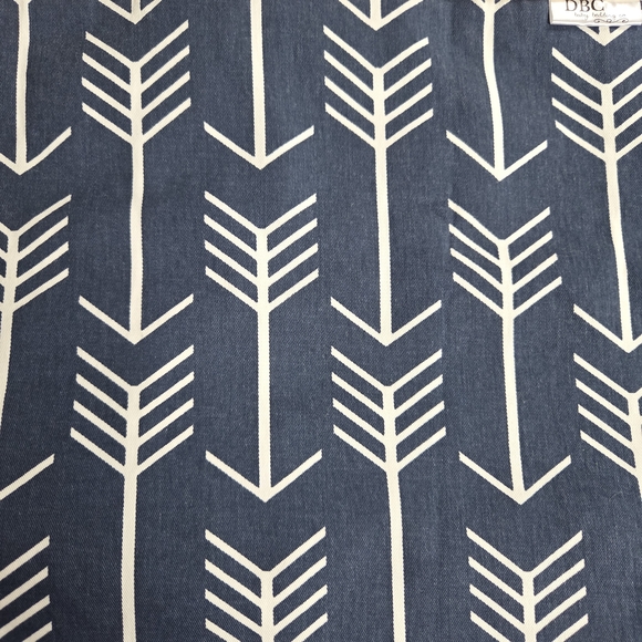 DBC Baby Bedding Co Crib Skirt Navy Arrow Theme Unisex Nursery Bedding - Picture 3 of 4
